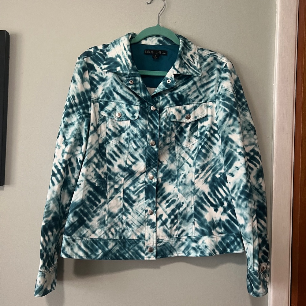 Lafayette 148 Newβ York Jacket Tie Dye Women Size 10